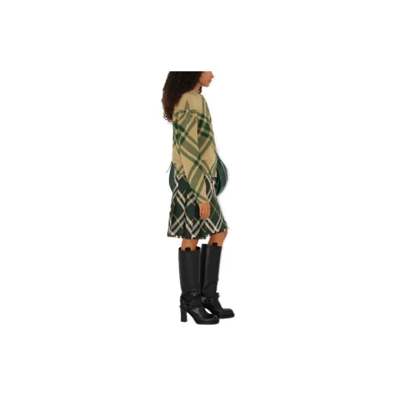 Burberry Check pattern Wool blend Cardigan-4