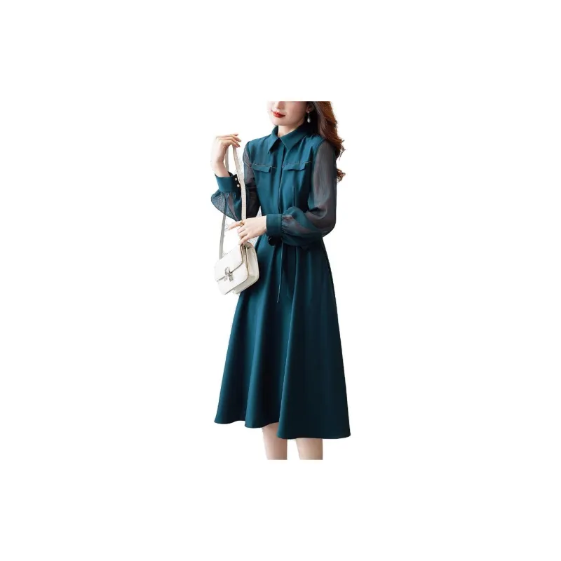 Dme Long Sleeved Dresses Women's Diamond Blue-2