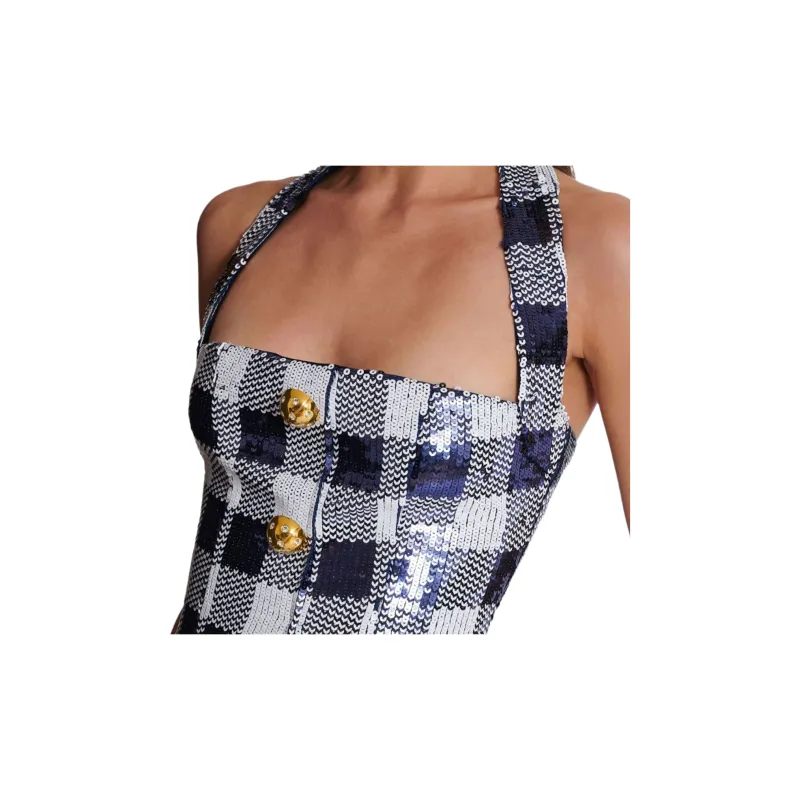 BALMAIN Sequin-embellished Mini Dress-5