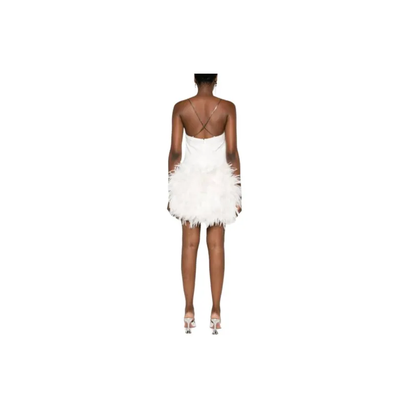 The Attico Fujiko Feather trimmed Minidress-3
