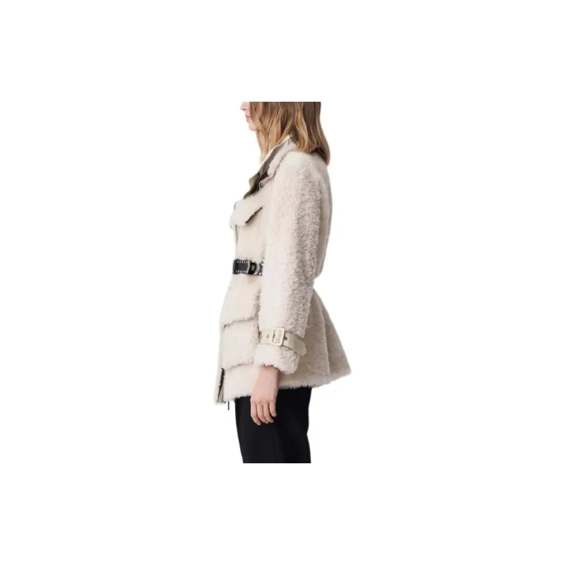 IRO NIGHT Velvet feel Coat Women's White-3