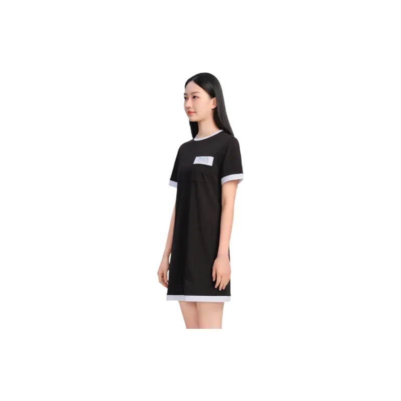 Blood Glitter Short-Sleeved Dresses Women's Black-1
