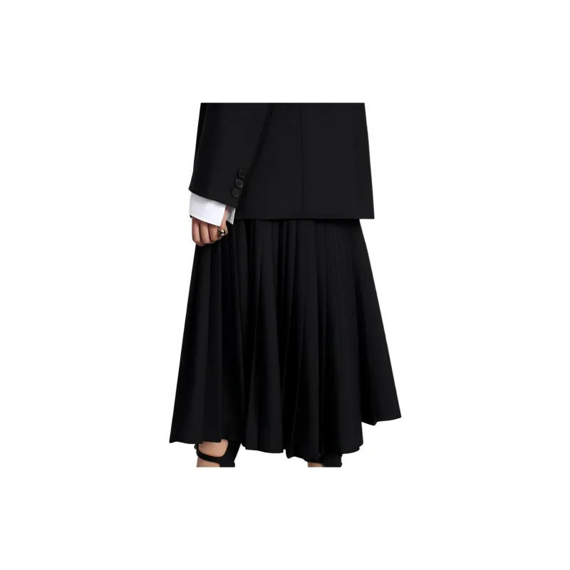 DIOR SS24 Casual Long Skirt Women's Black-5