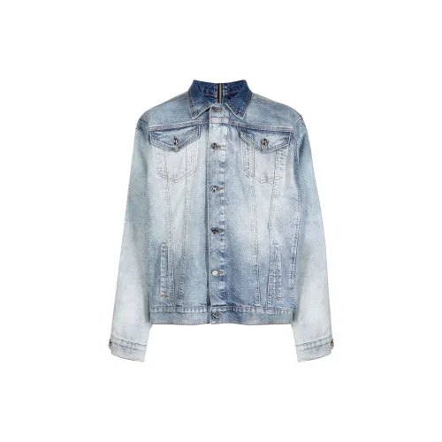 NATASHA ZINKO Logo-patch Zip-up Denim Jacket