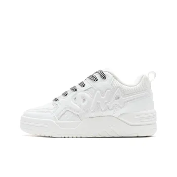 XTEP European Package Anti Slip Wear Resistant Low Top Skateboard Shoes Women's White