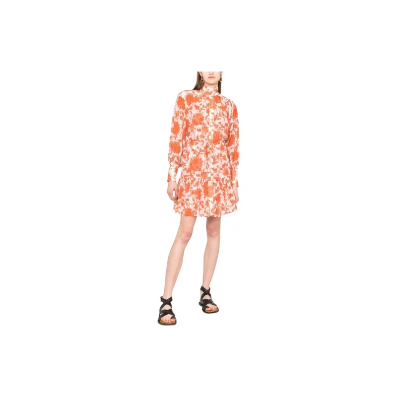 Zimmermann SS22 Long Sleeved Dress Women's Orange-1