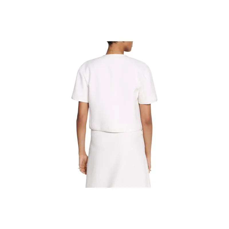 DIOR Cropped Jacket Jackets Coats Women's White-4