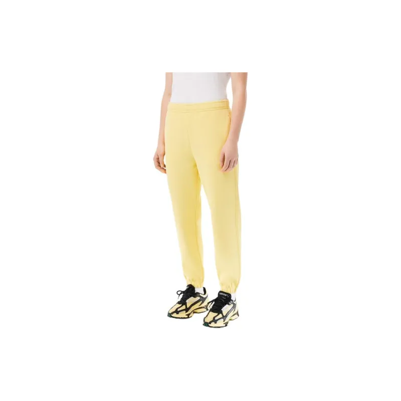 LACOSTE Knitted Sports Pants Women's Light Yellow-4