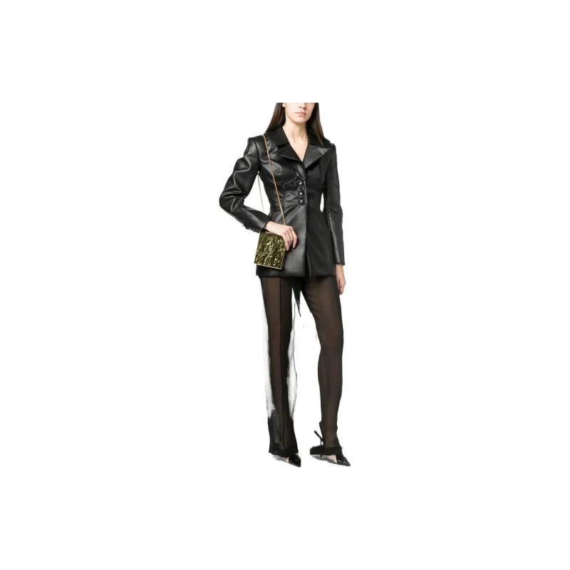SAINT LAURENT Silk Straight leg Trousers-1
