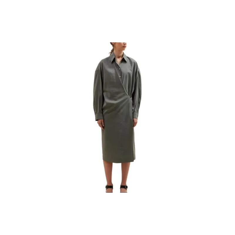 Lemaire Twisted Wrap Midi Dress-1