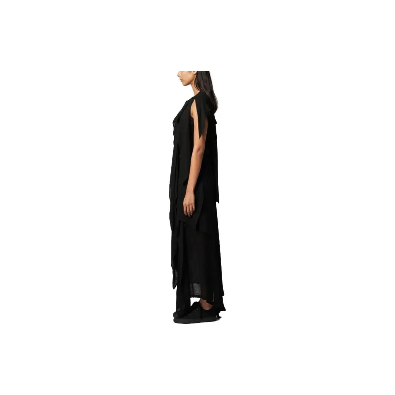 Yohji Yamamoto Short Sleeved Dresses Women's Black-4
