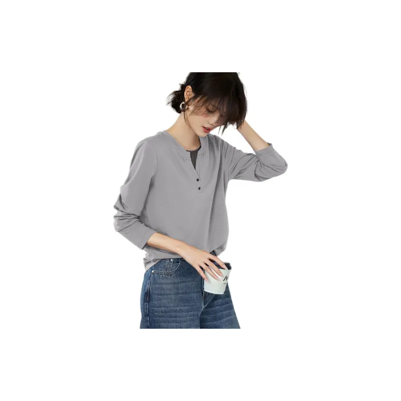 XWI T Shirt Women's Light Heather Gray-3