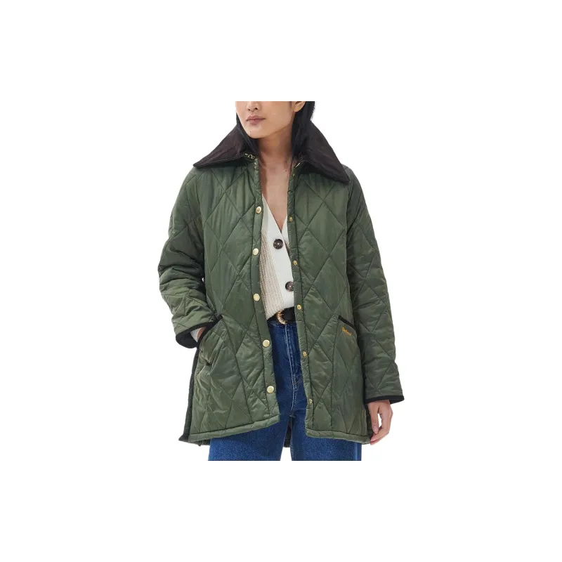 BARBOUR Modern Liddesdale Quilt Jackets Coats Women's Olive-2