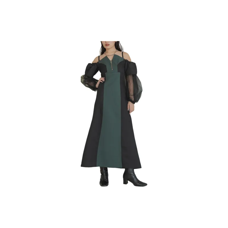 UNITED TOKYO SS24 Long Sleeved Dresses Women's Green-1