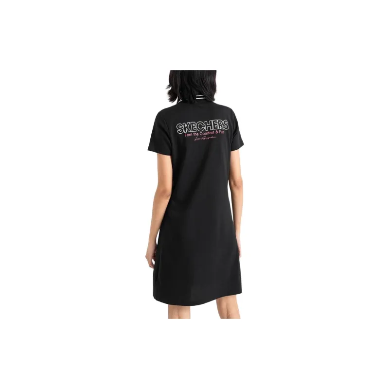 Skechers Short Sleeved Dress Women's Carbon Black-4