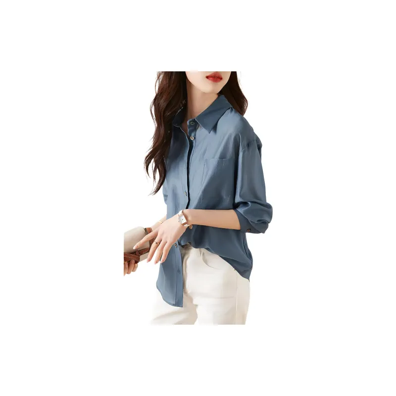 Mo Han Yi Mei Shirt Women's Blue-2