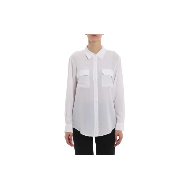 Equipment Signature Slim fit Silk Shirt-1