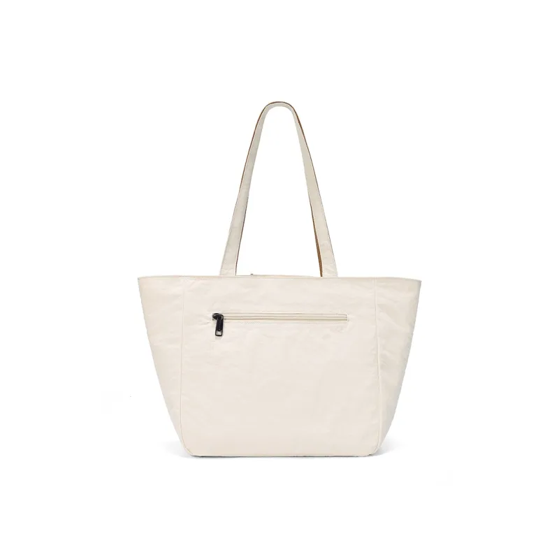 NOXXON Nylon Fabric Tote Crossbody Bag Shoulder Bag Regular Women's Cream Apricot-2
