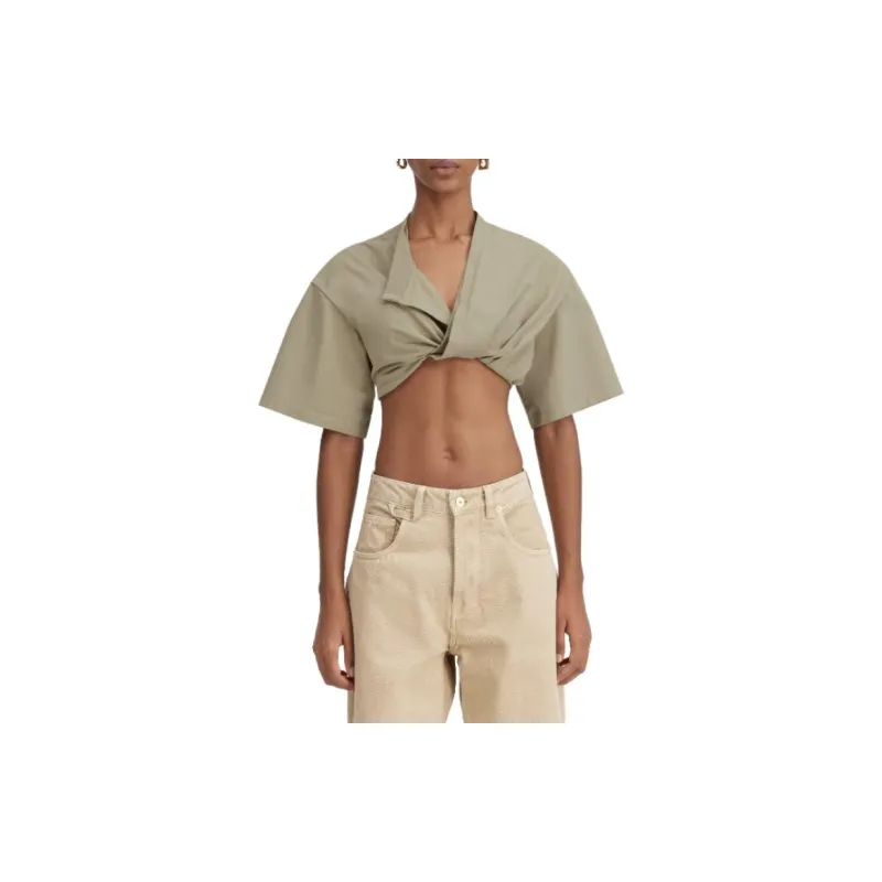 Jacquemus Le T Shirt Bahia Court 'Light Khaki'-2