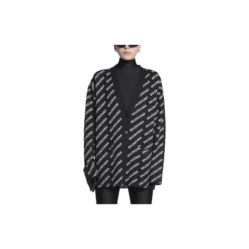 Balenciaga FW22 Knitwear Loose Fit Style Women's Black-1