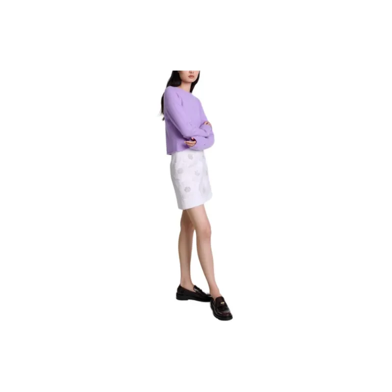 Maje Cropped Cashmere Sweater-3