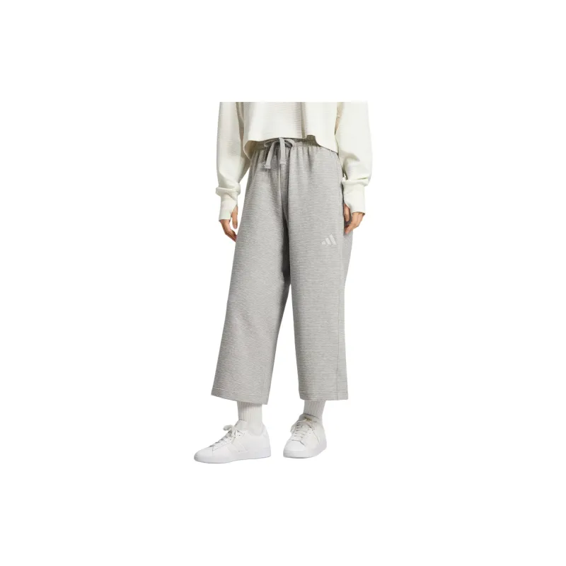 Adidas Free Shipping With AdiClub All Szn Rib 7/8-Length Wide Leg Pants-1
