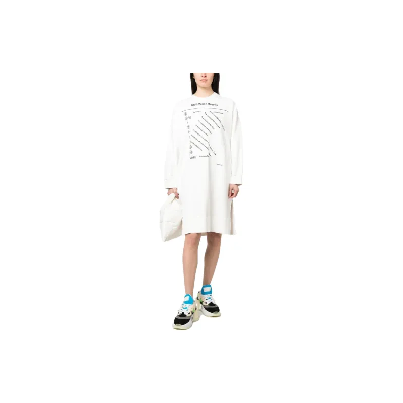 MM6 Maison Margiela Logo Print Sweatshirt Dress-1