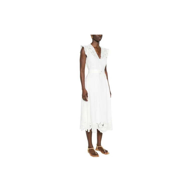 Twinset Kleid Linen Midi Dress-3