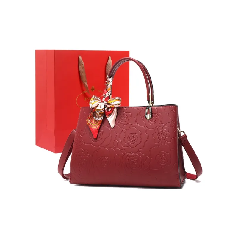 PAYOT Synthetic Leather Wedding Bag Shoulder Handbag Regular Women's Blue/Burgundy-7