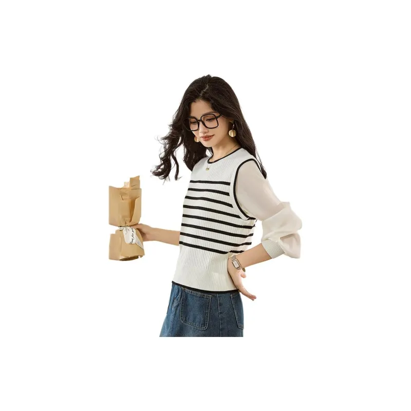Yi Mengyuan Sweater Women's Black White-10
