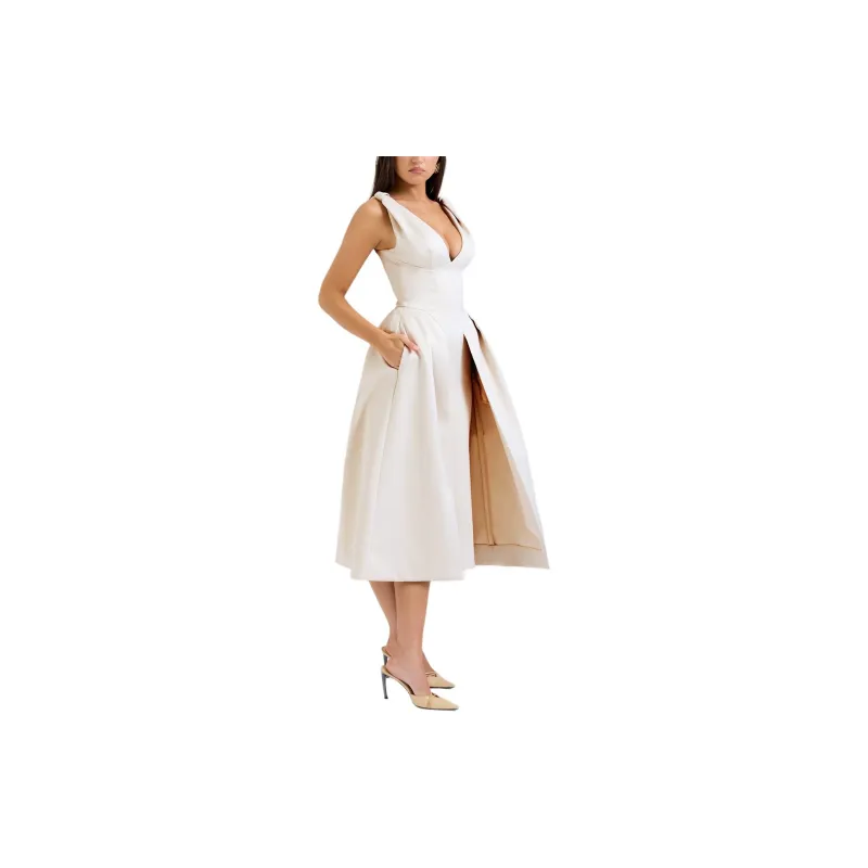 HOUSE OF CB Paloma Slip Dresses Women's CREAM/Cream-4