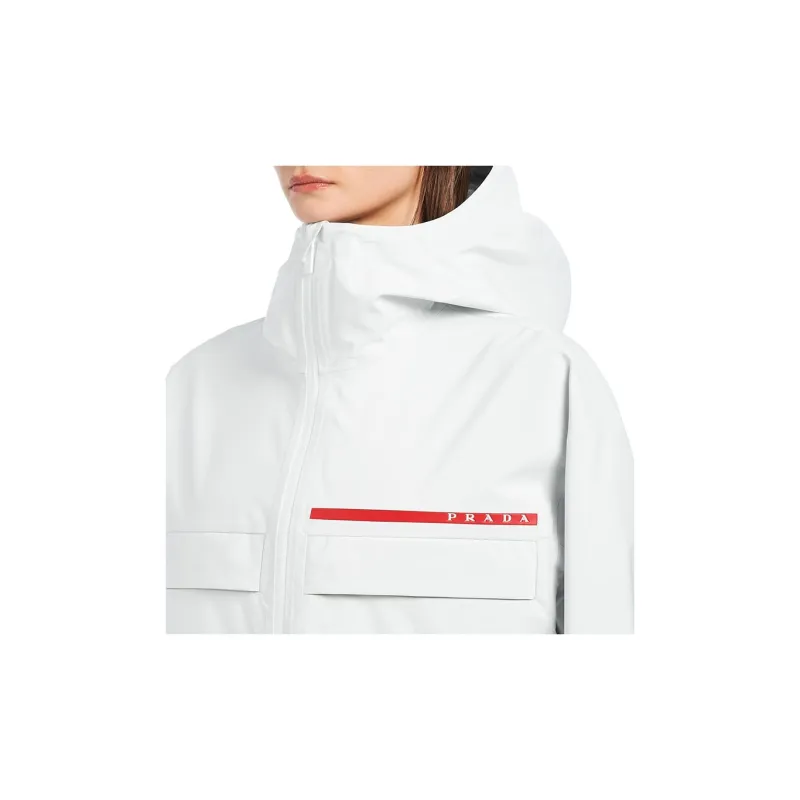 PRADA Windbreaker Jackets Women's Pink White-5