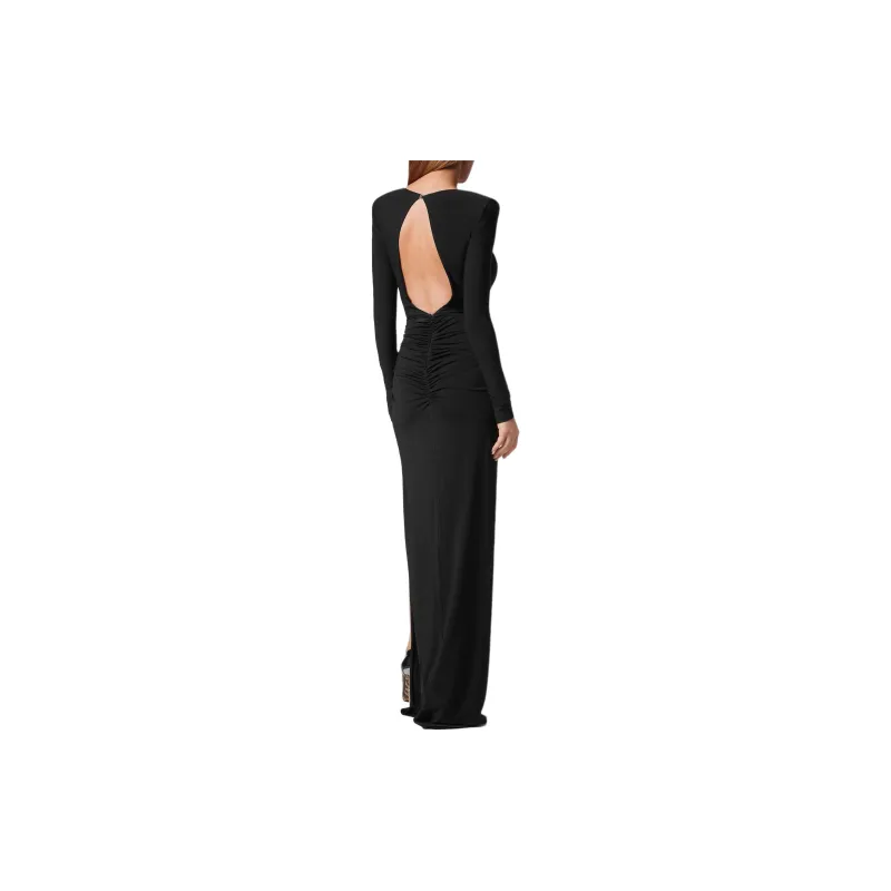 PHILIPP PLEIN Long Piercing-detail Dress-3