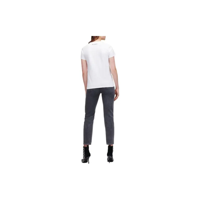 Karl Lagerfeld Ikon Rhinestone embellished T shirt-3