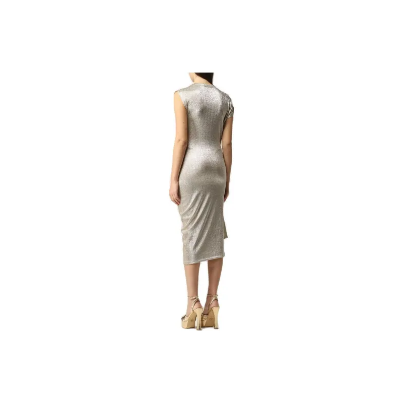 Paco Rabanne Asymmetric Ruched Midi Dress-2