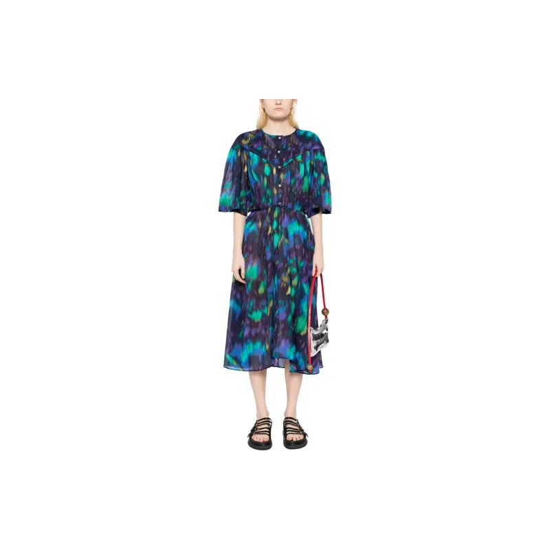 ISABEL MARANT ETOILE Maggy Printed Midi Dress-1