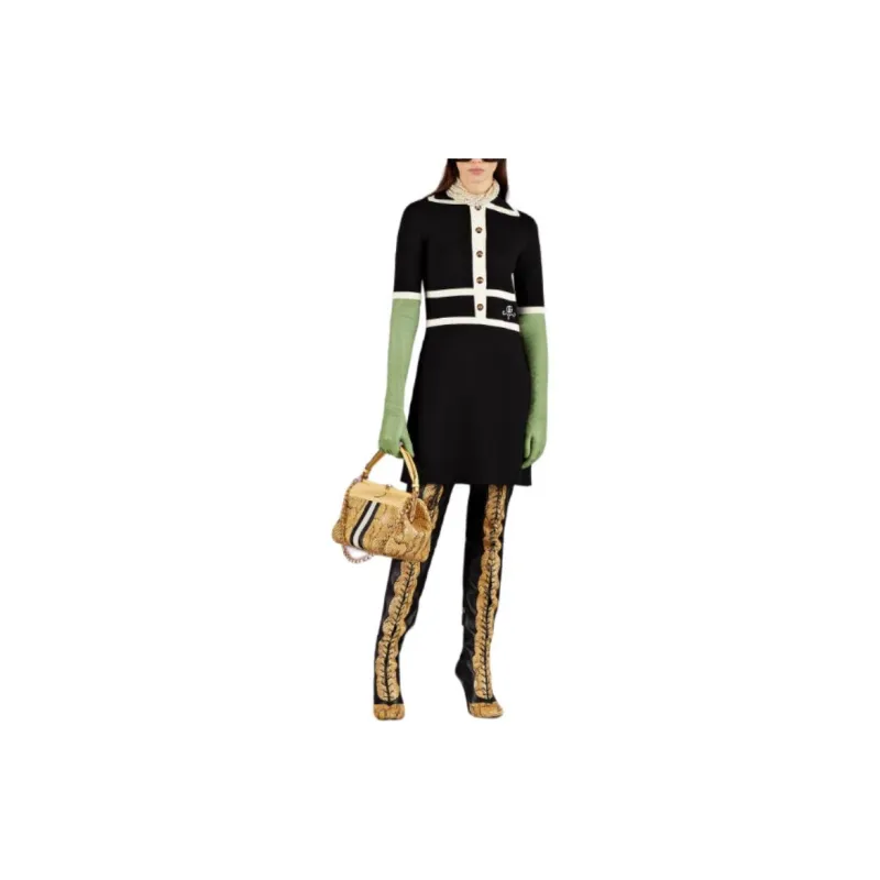 GUCCI Collared Contrast trim Dress-1