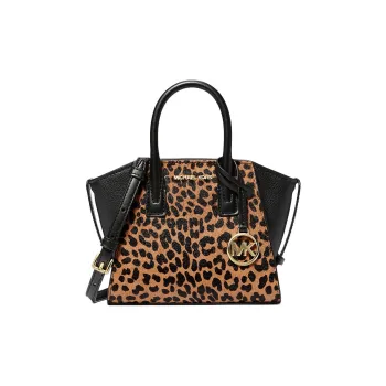 MICHAEL KORS Avril With Cow Suede Leather Shoulder Bag, Crossbody Bag, Handbag Mini Women's Black & Brown