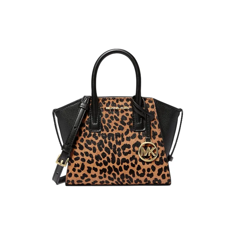 MICHAEL KORS Avril With Cow Suede Leather Shoulder Bag, Crossbody Bag, Handbag Mini Women's Black & Brown-0