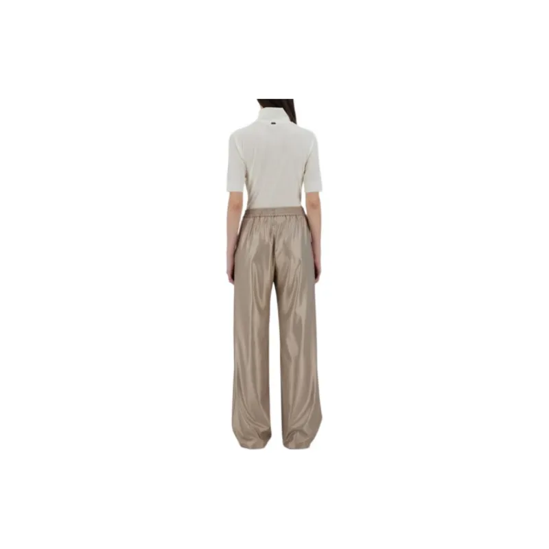 HERNO Drawstring Laminated Trousers-4