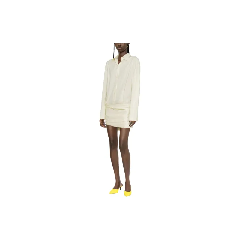The Attico Hatty Collared Button-Up Mini Dress-1