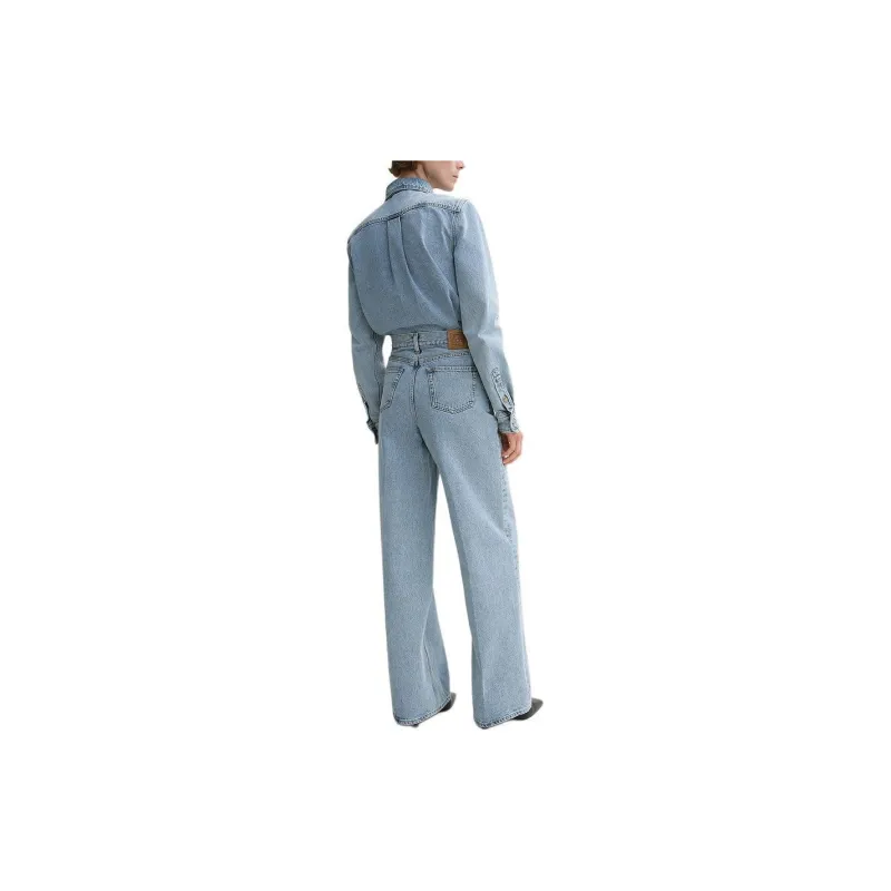 TOTEME High Waisted Straight Leg Jeans-2