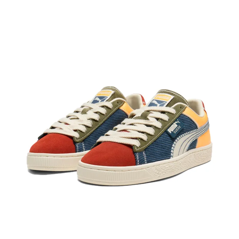 PUMA Suede Anti Slip Wear Resistant Low Top Skateboard Shoes Men's Red Green-2