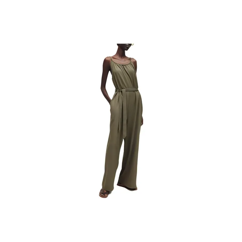 H&M Jumpsuit Women's Dark Khaki Green-1