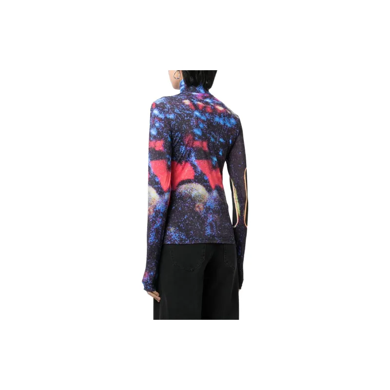 MM6 Maison Margiela Space-print High-neck Top-2