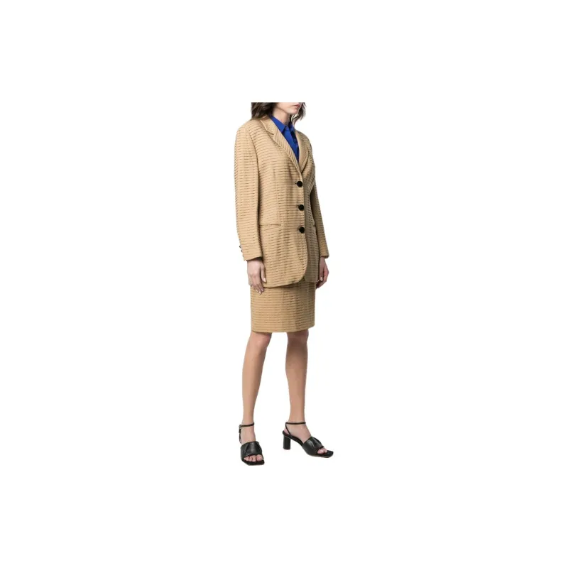 GIORGIO ARMANI Pre Owned 1990s Ribbed Skirt Suit-3