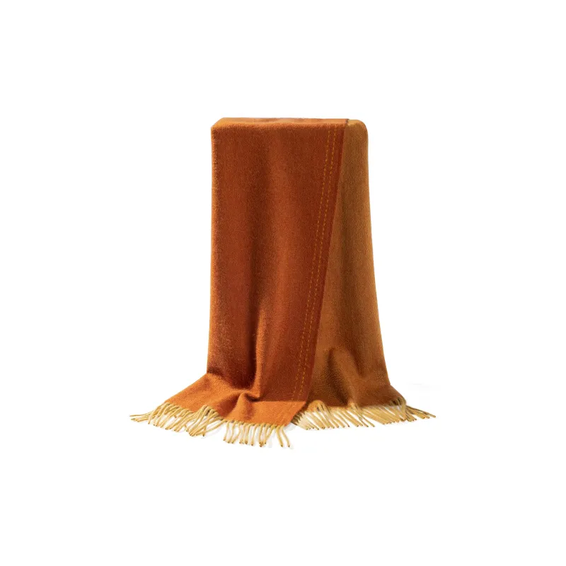 Shanghai Story 100% Cashmere Knit Scarves Women's Coffee Red Gift Box Set-19