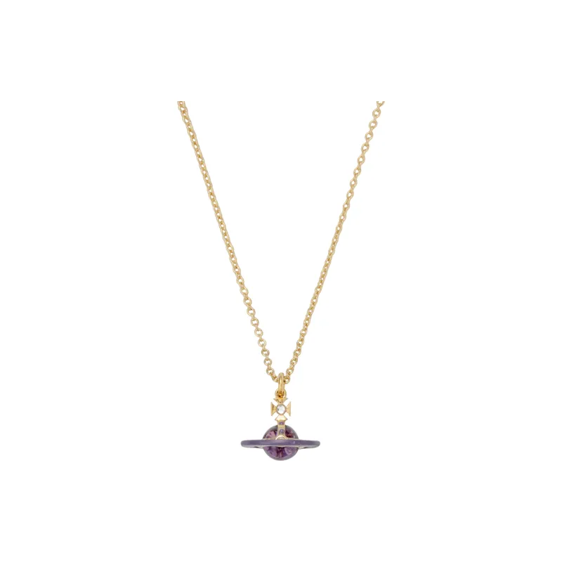 Vivienne Westwood Brass Necklaces Unisex Purple-0