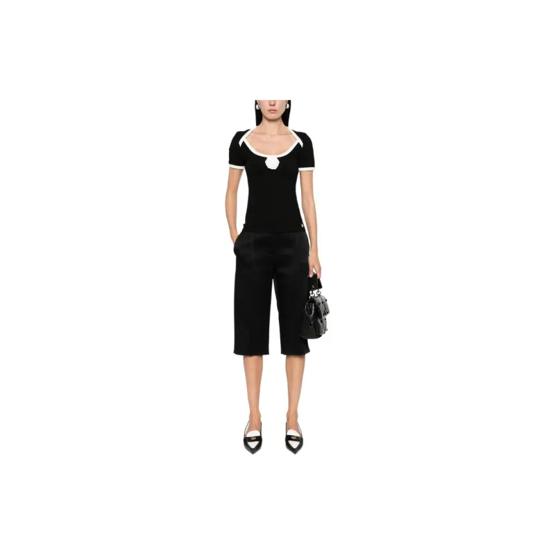 BALMAIN Boat Neck Short Sleeved Top-1