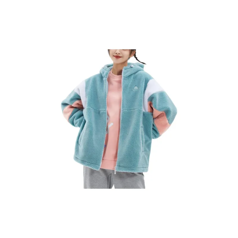XTEP Vitality Series Jackets Coats Women's Azure/Pearl White-4